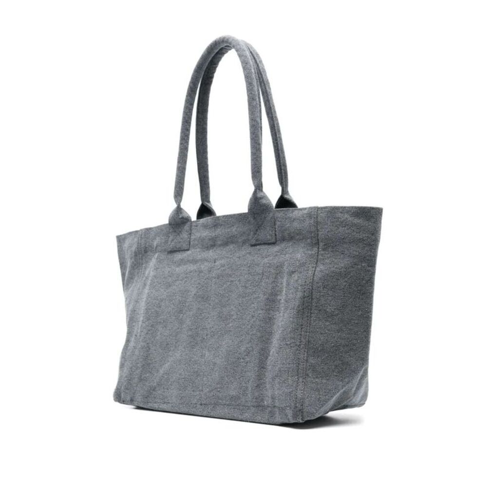 Isabel Marant Women Yenky Zipped Washed Cotton Logo Tote Bag - Picture 3 of 5